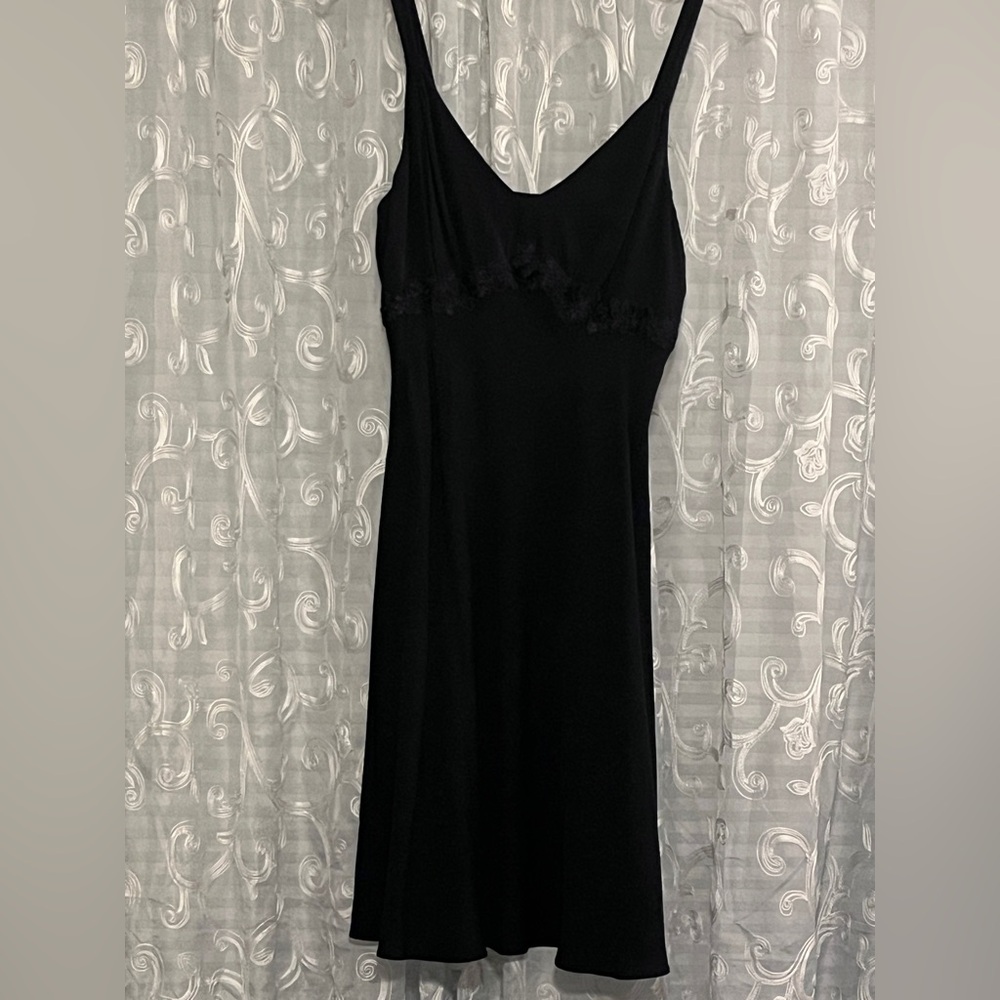 ANTONIO MELANI Black Dress with Floral Detail